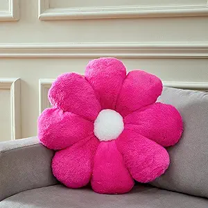 Cute Deep Pink Flower Throw Pillow